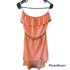 MINE High - Low Peach dress NWT